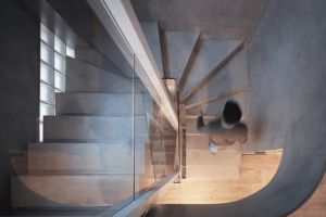 escaleras de interiores modernas forma de U