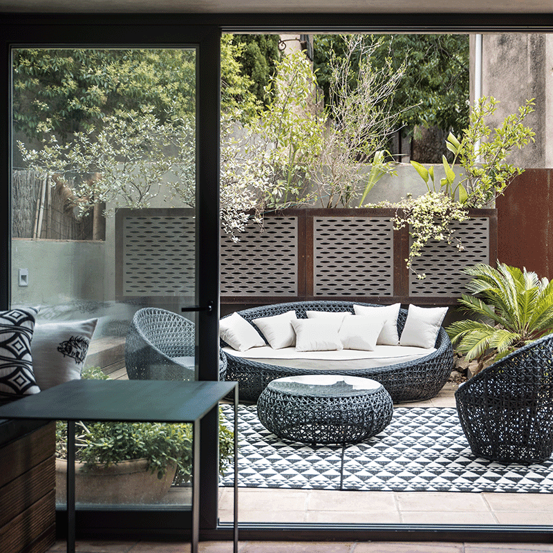 decoracion exterior muebles jardin Emporda Jafre