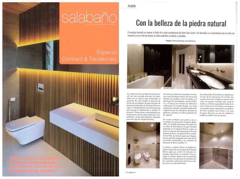 Our work for Fairmont appears in the magazine Sala Baño