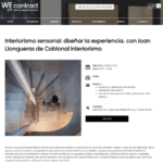 Webinar sobre Interiorismo Sensorial en WEcontract