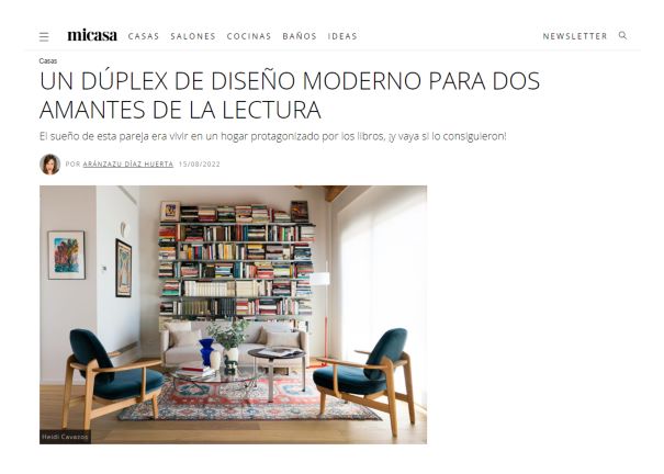 Dúplex per amants de la lectura a Mi Casa